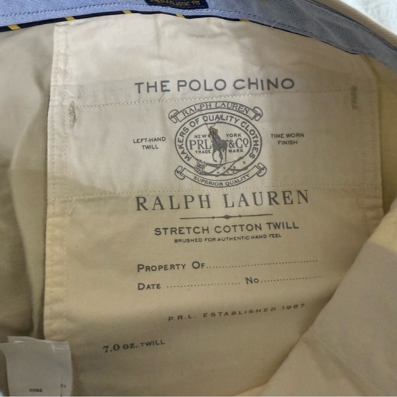 Polo Ralph Lauren Khaki Polo Chino Shorts BIG 46B Classic Fit 9" Flat Front - Picture 4 of 8